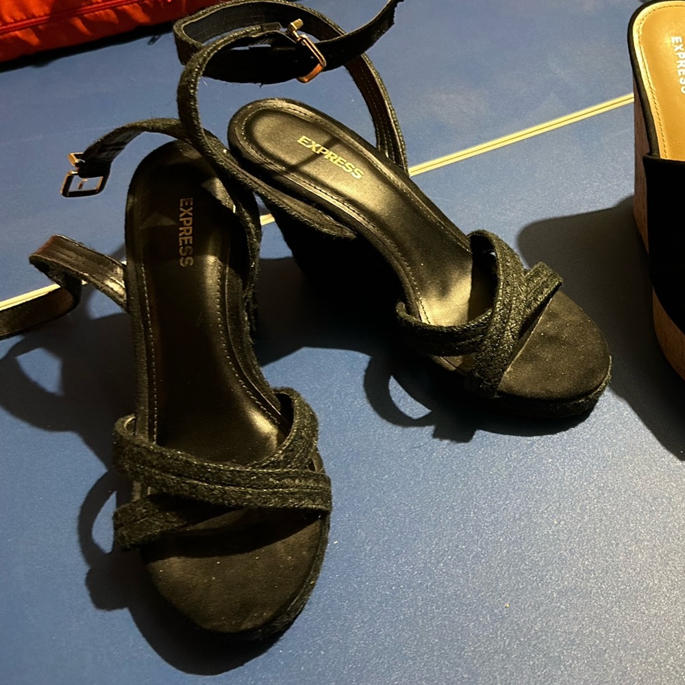 Express black heels size 8